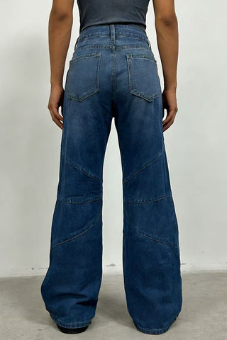 Stylish Wide-Leg Straight Jeans
