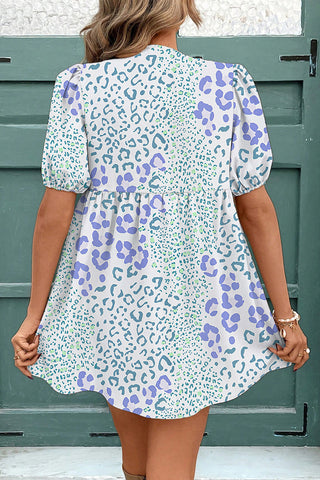 Puff Sleeve Floral Mini Dress