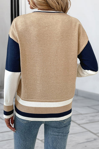 Chic Block Pattern Sweater