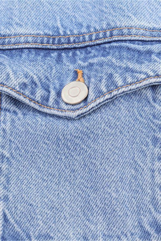 Button-Front Denim Dress