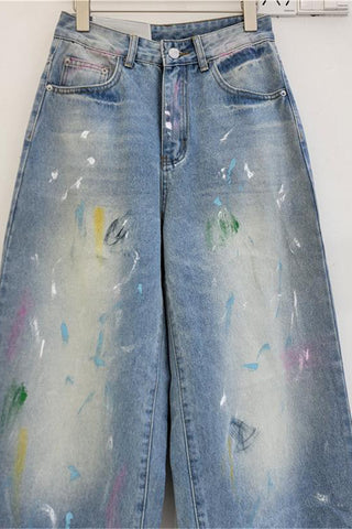 Artistic Straight-Leg Jeans