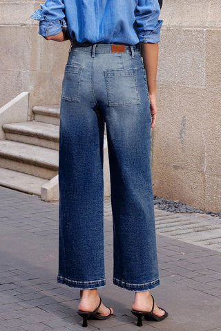 Minimalist Patch Pocket Straight Jeans