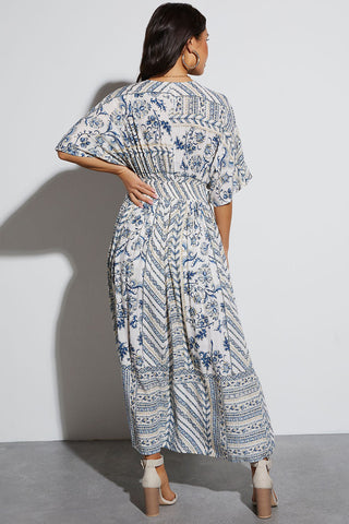 V-Neck Maxi Dress with Side Slits