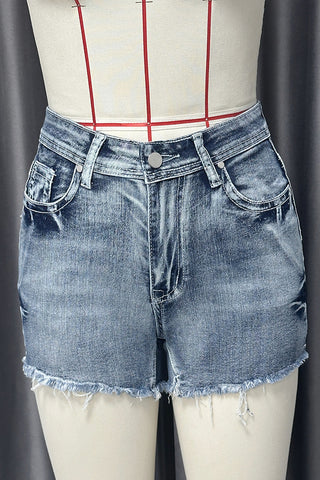 Floral Denim Shorts