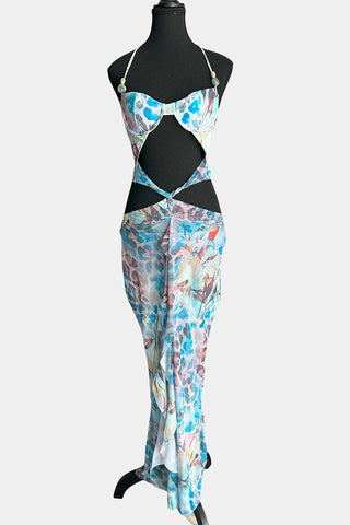 Artistic Print Bikini Dress