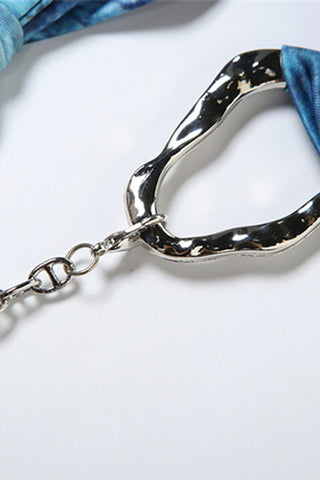 Halter-Neck Plunge Vacation Dress