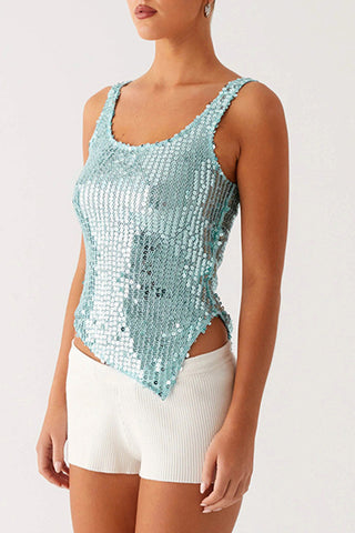 Sequin Embellished Tank Top