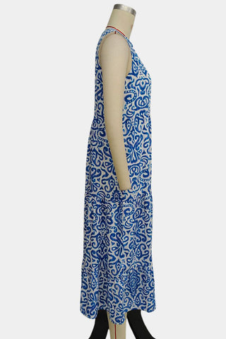 Sleeveless Bohemian Print Casual Dress