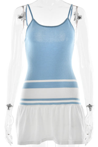 Striped Spaghetti Strap Casual Dress