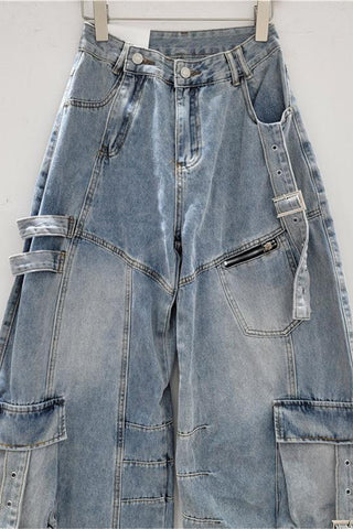 Utility-Inspired Wide Leg Jeans