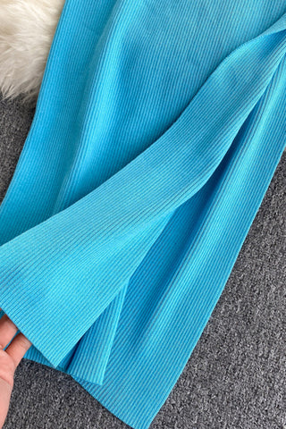 Knot Front Ribbed Dress