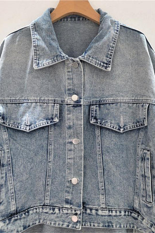 Button-Front Jacket with Side Zip Detail