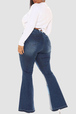 Patchwork Flare Jeans