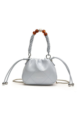 Elegant Beaded Handle Small Bag