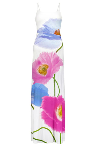 Colorblock Floral Bodycon Maxi Dress