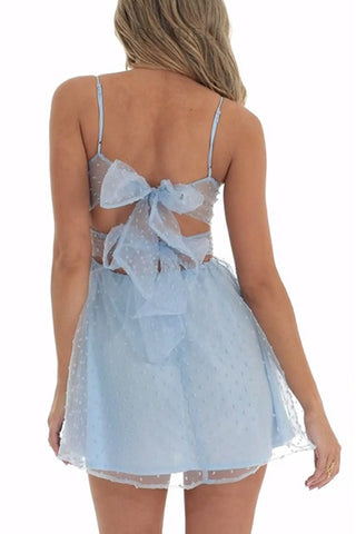 Bowknot Detail Casual Mini Dress