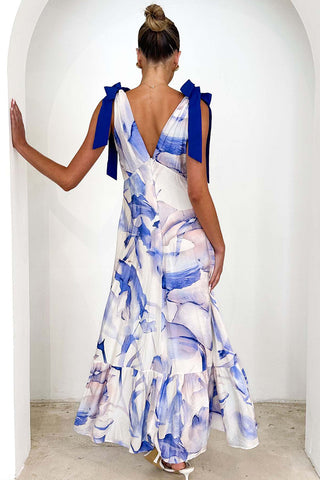 Floral Tie-Shoulder Dress