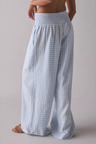 Relaxed Fit Checkered Casual Pants