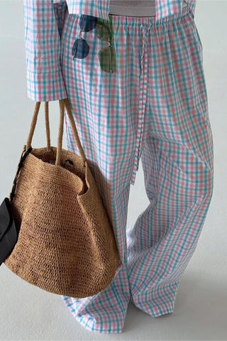 Classic Gingham Pants Set