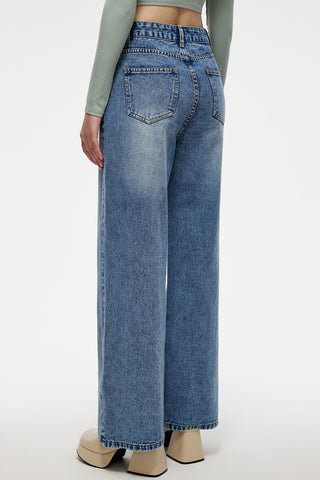 High Waist Straight Jeans