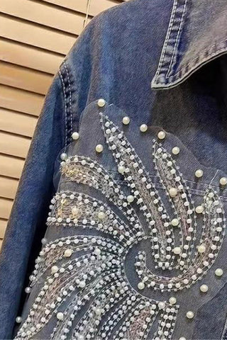 Embellished Button-Front Jacket