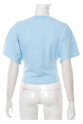 Ruched Waist Short Sleeve Top