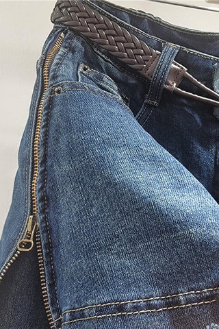 Trendy Layered Denim Skirt