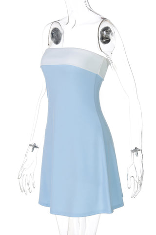 Strapless A-Line Casual Dress