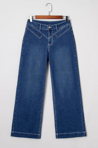 Wide-Leg Straight Jeans