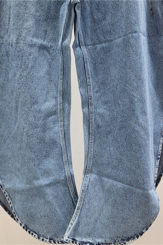 Stylish Wide Leg Cutout Jeans