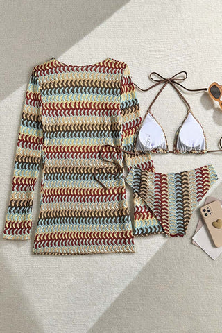 Crochet Bikini Set with Cover-Up