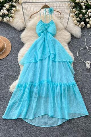 Halter Layered Casual Dress