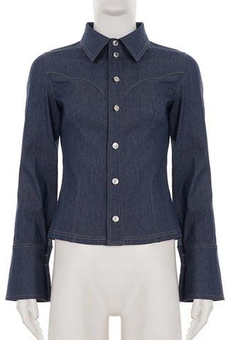 Classic Button-Up Denim Shirt