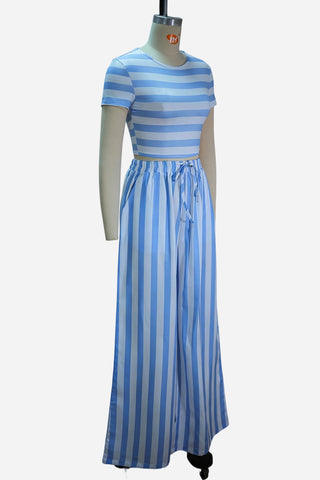 Striped Two-Piece Pants Set
