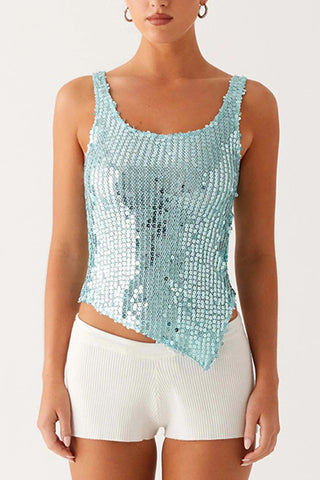 Sequin Embellished Tank Top