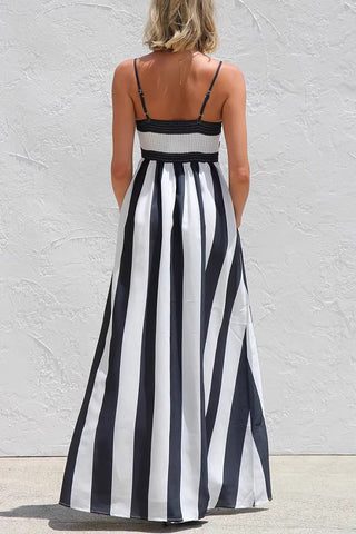 Striped Casual Maxi Dress