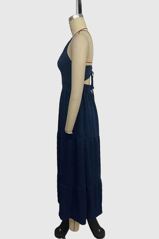 Halter-Neck Tiered Casual Dress