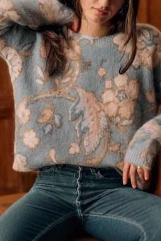 Floral Pattern Sweater