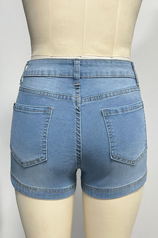 High-Waist Denim Shorts