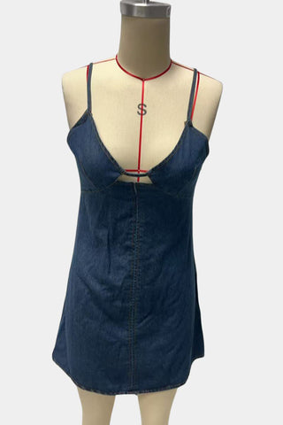 Sleeveless Denim Mini Dress