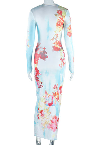 Floral Long Sleeve Dress