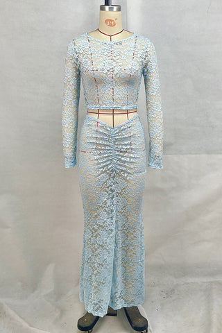 Elegant Lace Skirt Set