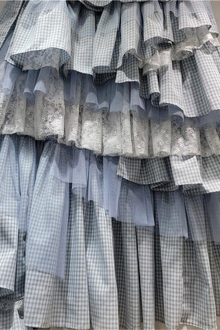 Ruffled Layer Midi Skirt