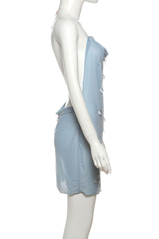 Embellished Cowl Neck Sundress