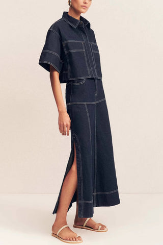 Two-Piece Button-Up Skirt Set