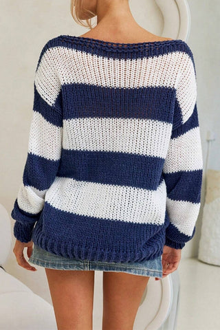 Wide Stripe Knit Sweater