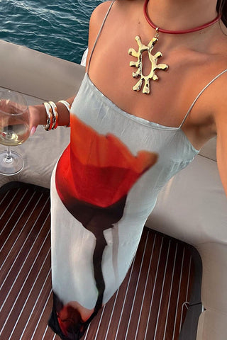 Artistic Floral Maxi Dress