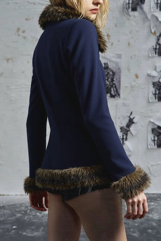 Faux Fur Trimmed Jacket