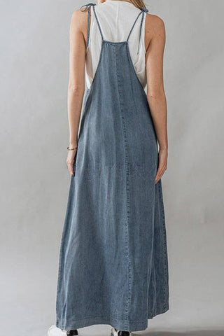 Denim Overall Maxi Dress
