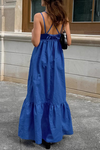 V-Neck Long Casual Dress